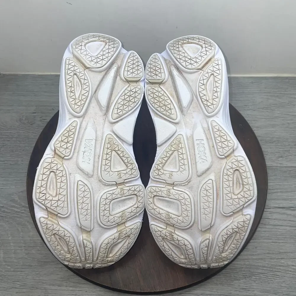 Hoka One One Bondi 8 Womens Size 8.5 White Athletic Running Shoes Sneakers